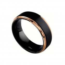Black 8mm Tungsten Ring